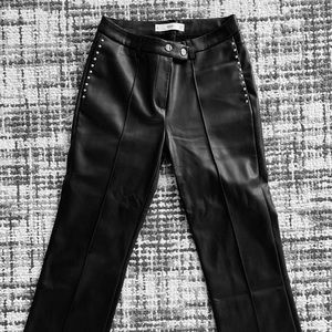 MNG Faux Leather Trousers